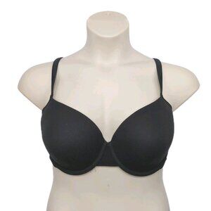Lane Bryant Cacique Womens Bra T Shirt 44D Black Cotton Convertible Straps